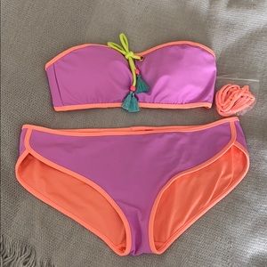 Victoria secret neon bandeau bathing suit